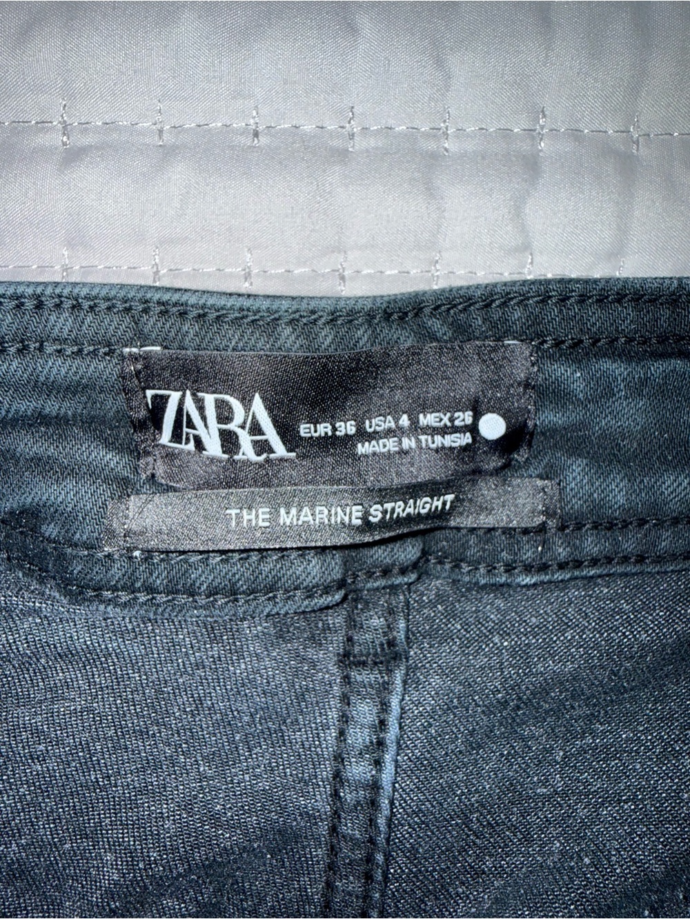 Zara The Marine Straight Jeans in Black - Picture 2 of 3